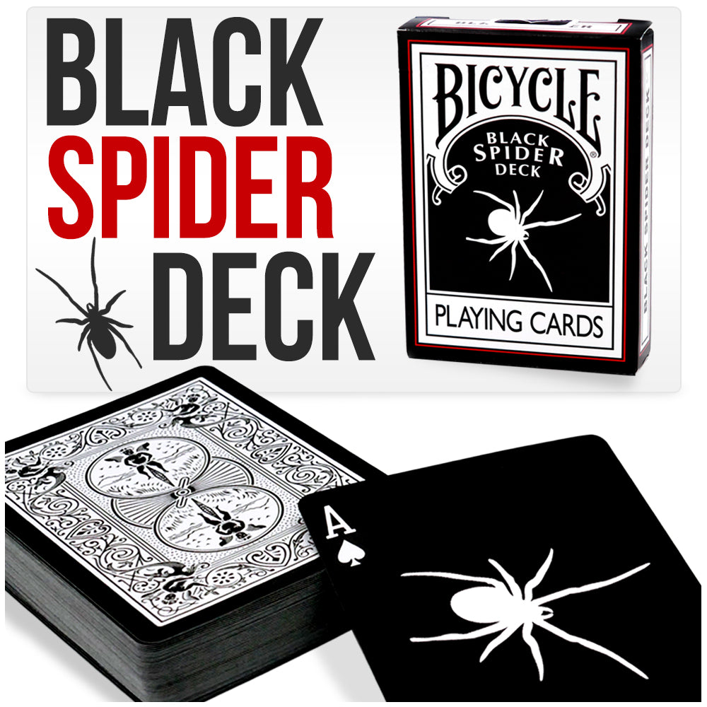 Black Spider Deck - Bicycle Cards – MagicMakersWholesale